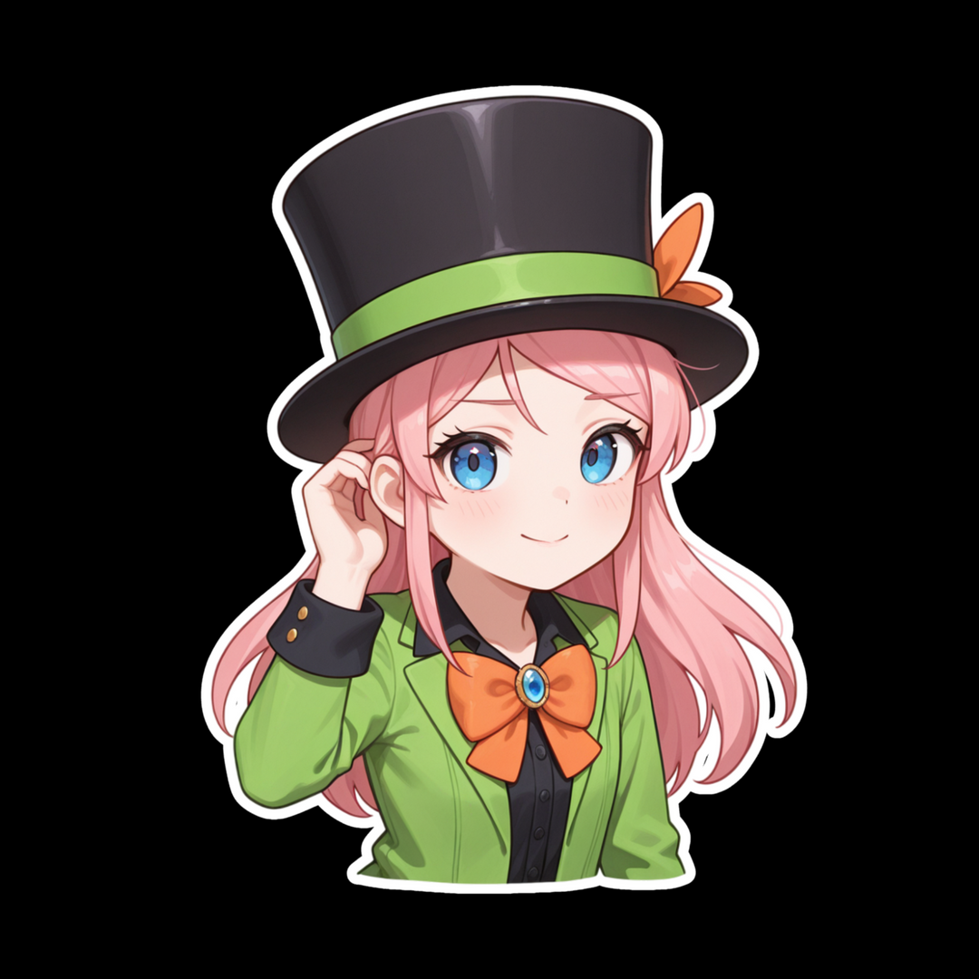 Anime Girl Sticker β Elegant Style