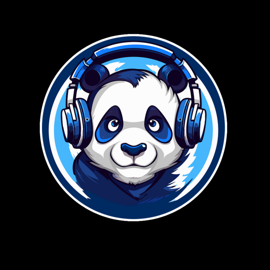 Cool Panda Sticker (Headphones On) - Premium Vinyl Stickers