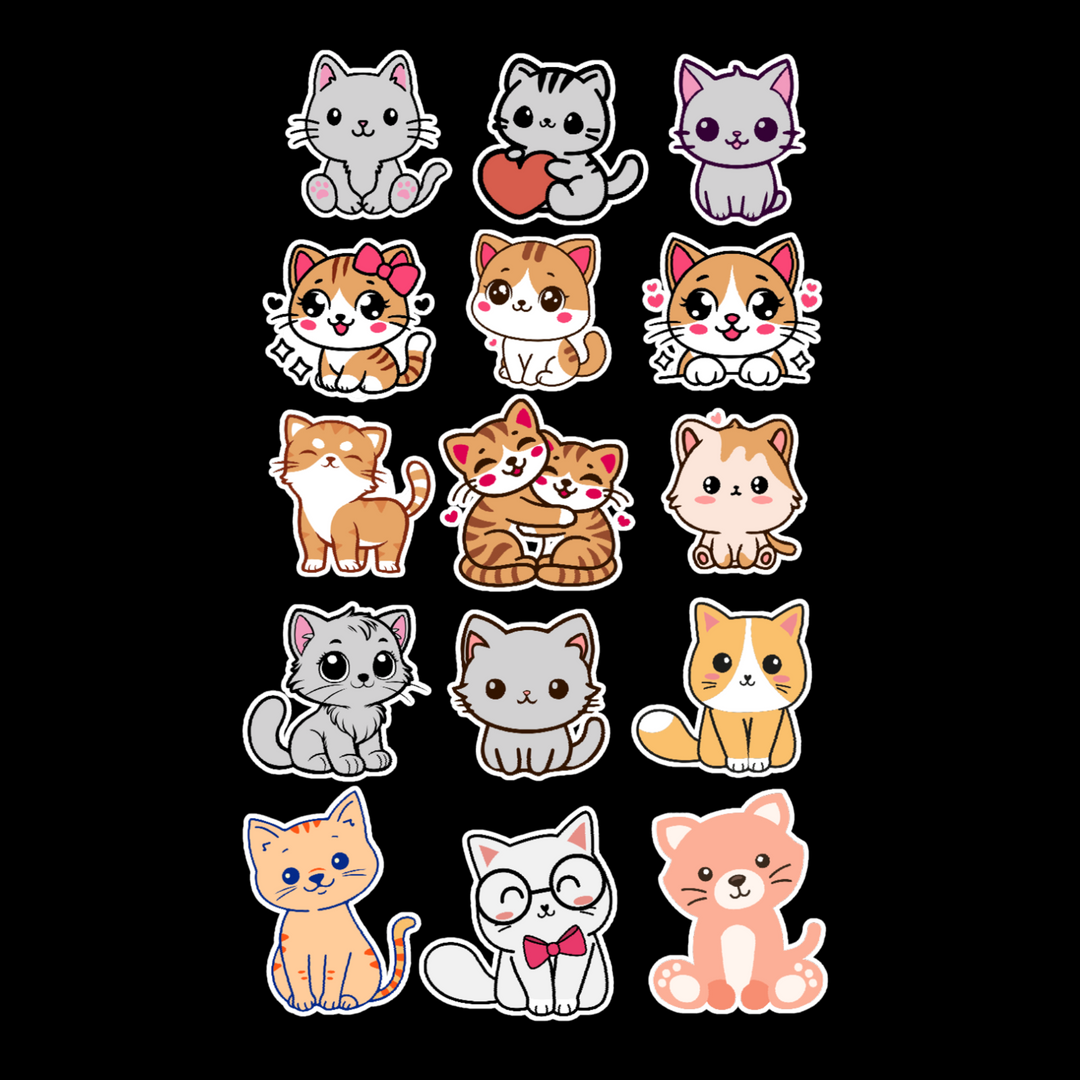 Cute Cat Stickers - Premium Vinyl Stickers