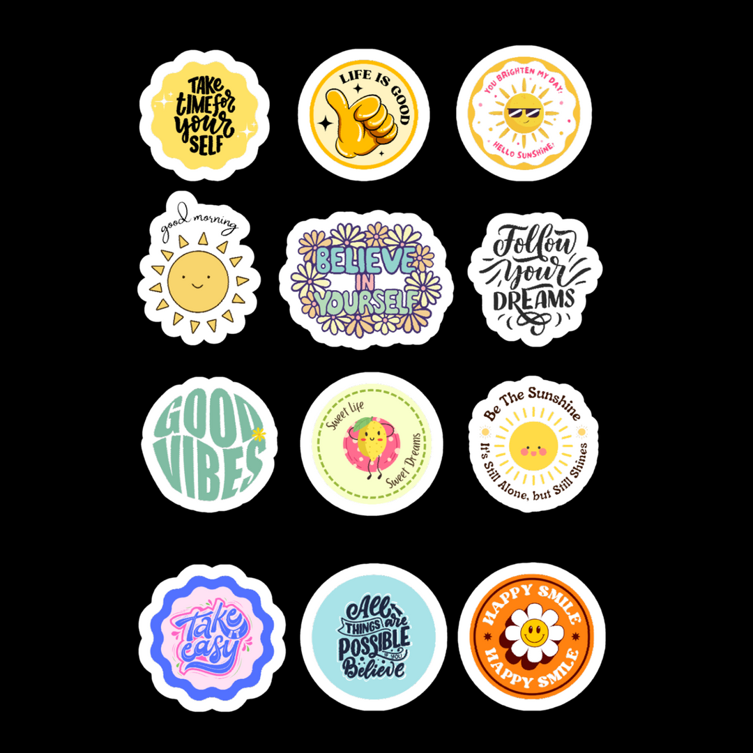 Positive Vibes Stickers- Premium Vinyl Stickers