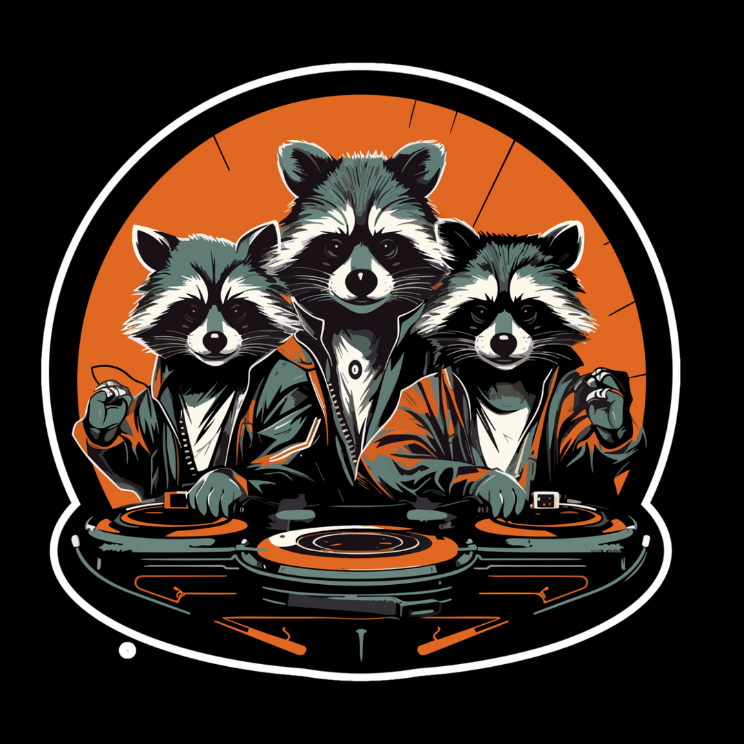 DJ Raccoons Sticker
