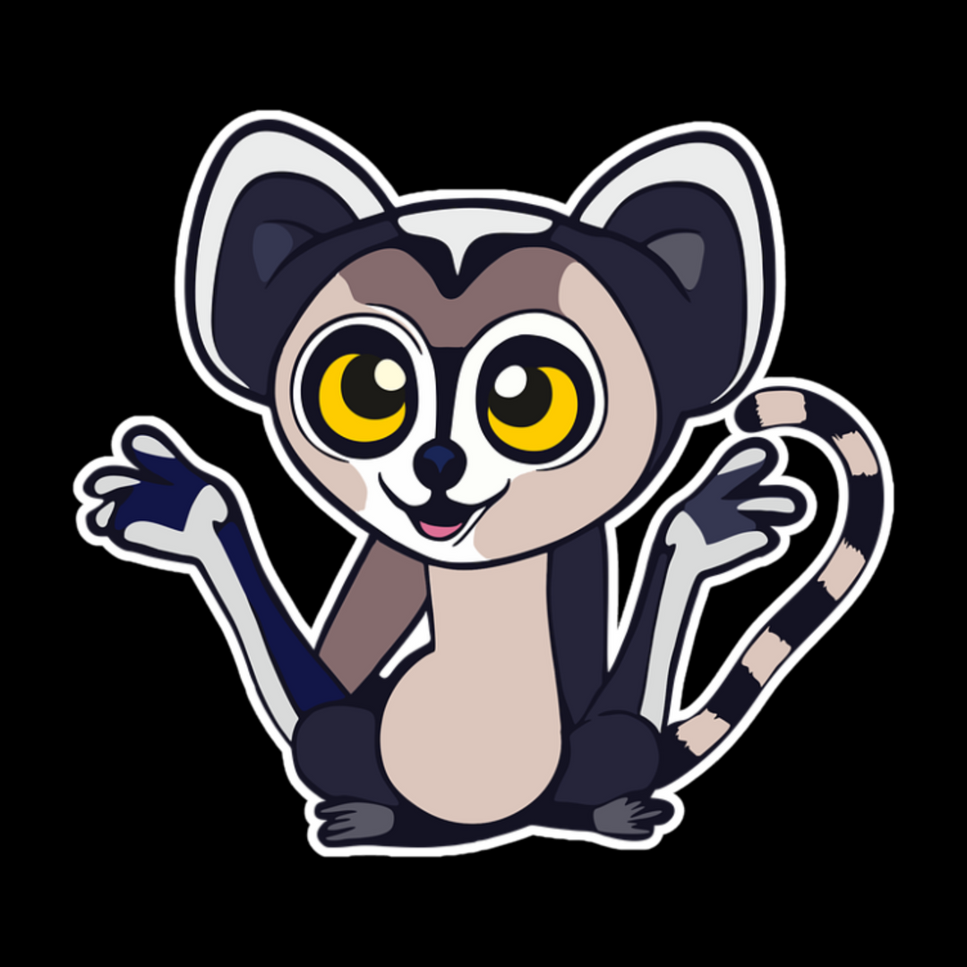 Playful Raccoon Sticker